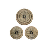 Sanders Natural Finish with Black Accents Wall Decor Set Of 3